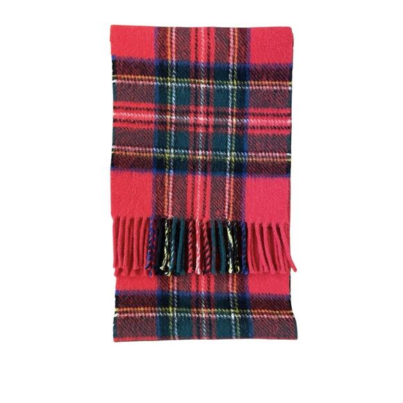 Vtg Royal Stewart Plaid Tartan Wool Scarf Begg of Ayr I. Magnin MADE IN SCOTLAND - Picture 2 of 3